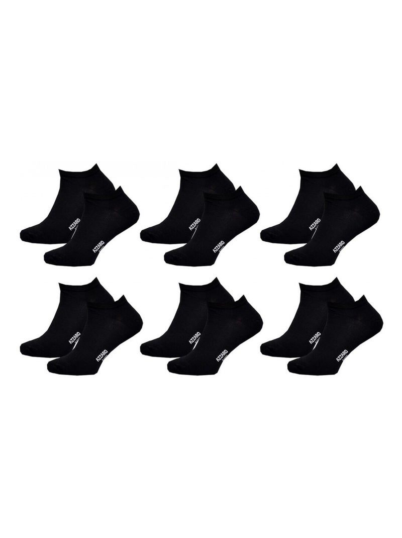 Chaussettes homme AZZARO - Pack de 6 Noir - Kiabi