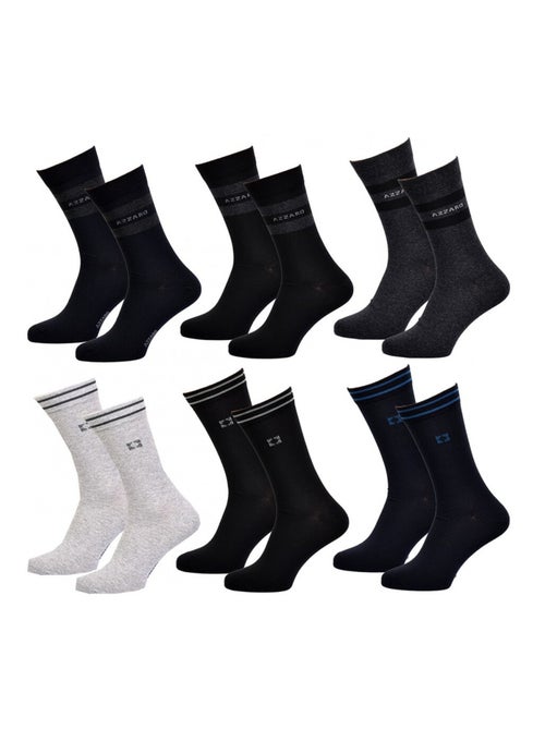 Chaussettes homme AZZARO - Pack de 6 - Kiabi