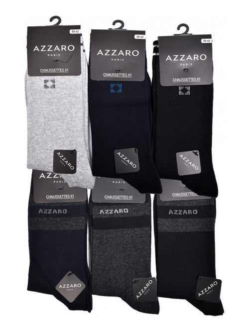 Chaussettes homme AZZARO - Pack de 6 - Kiabi