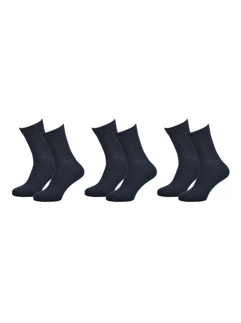 Chaussettes homme C17 JEANS - Pack de 6 Bleu marine - Kiabi