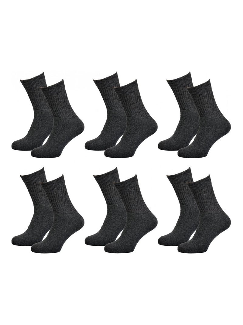 Chaussettes homme C17 JEANS - Pack de 6 gris anthracite - Kiabi