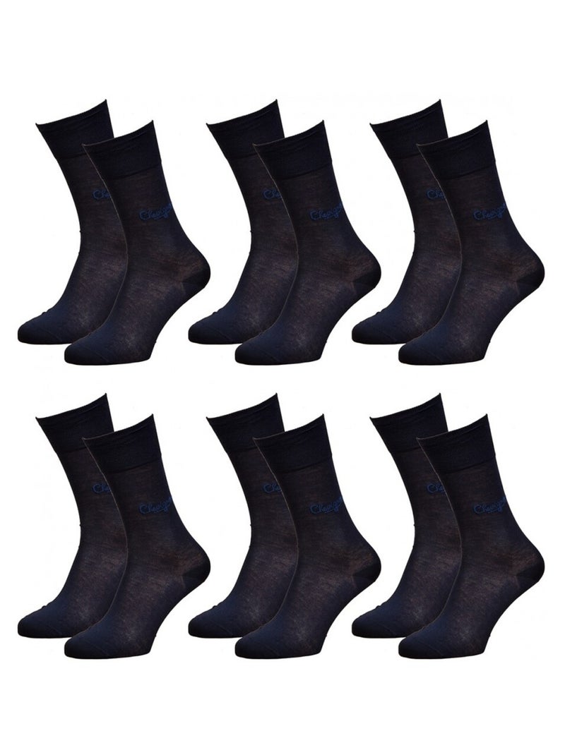 Chaussettes homme CHEVIGNON  - Pack de 6 Bleu marine - Kiabi