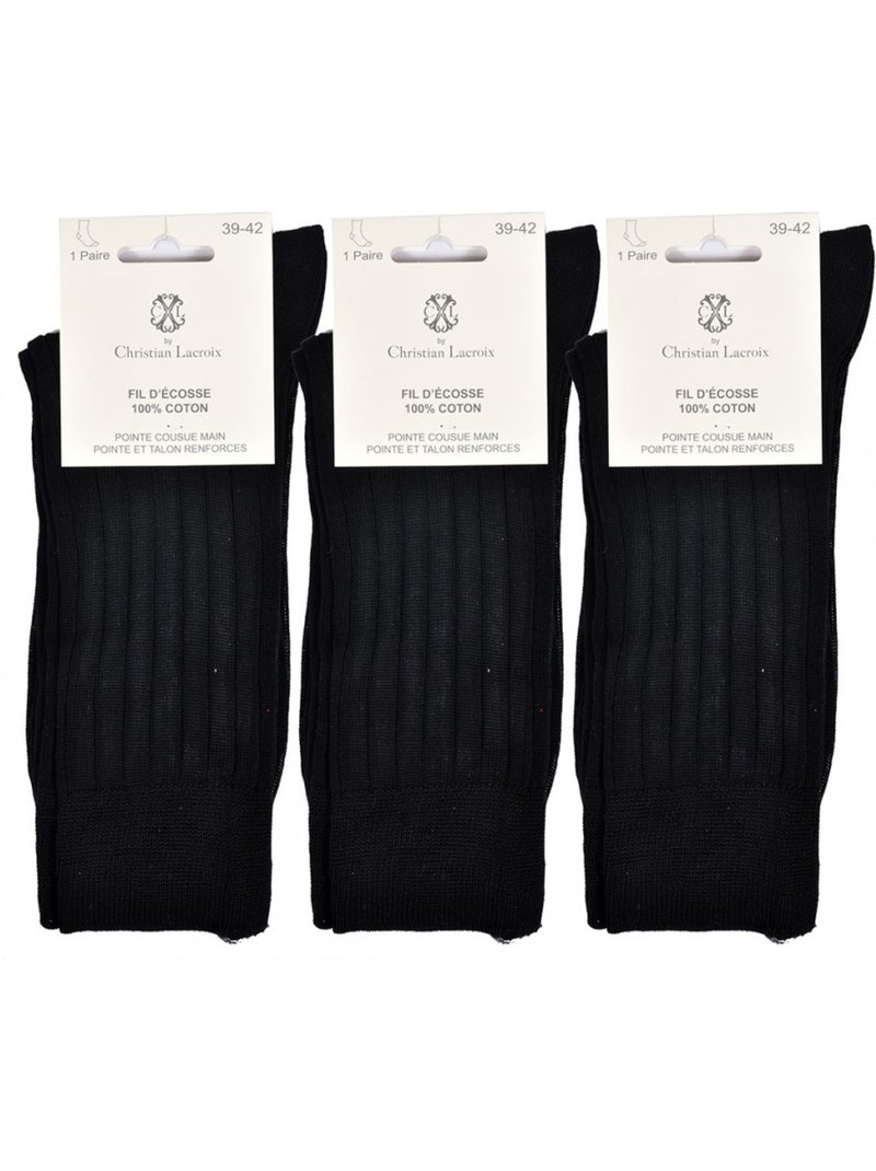 Chaussettes homme CXL By LACROIX - Pack de 3 Noir - Kiabi