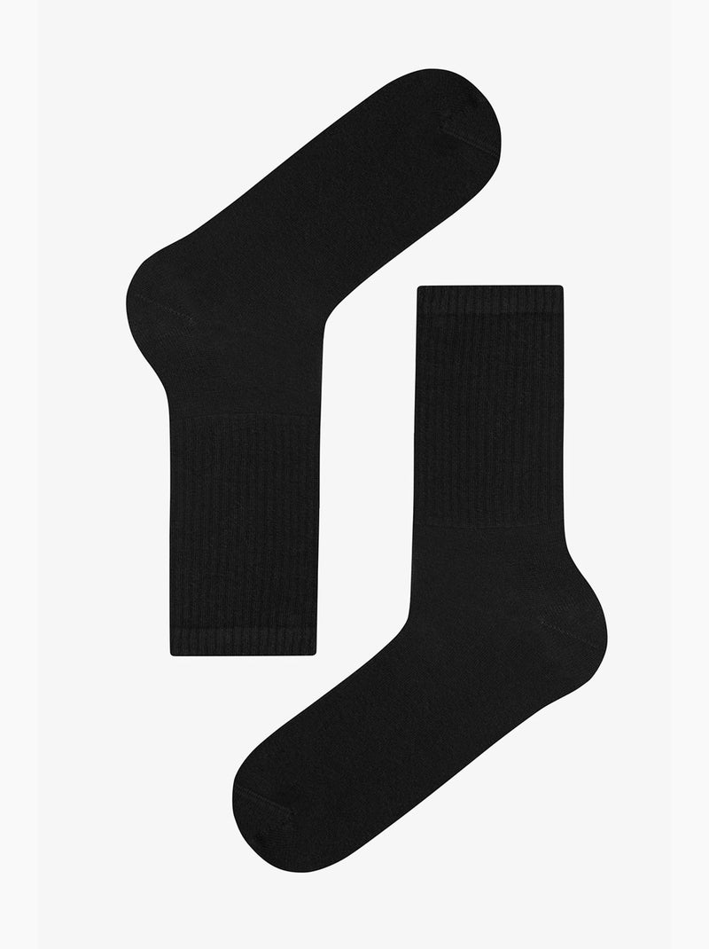 Chaussettes homme de tennis, paire de socquettes penti Noir - Kiabi