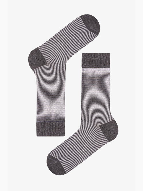 Chaussettes homme earth neutral à rayures, lot de 2 penti - Kiabi Chaussettes homme earth neutral à rayures, lot de 2 penti - Kiabi
