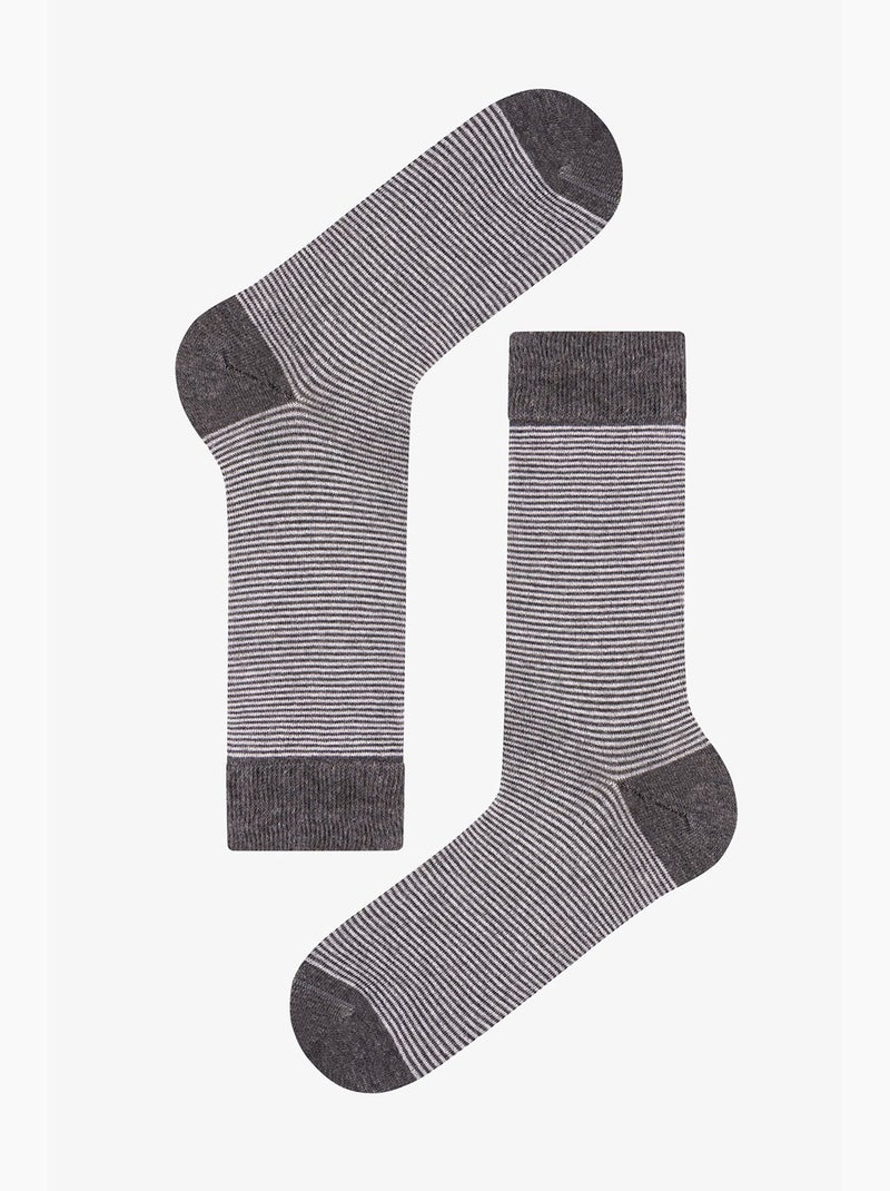 Chaussettes homme earth neutral à rayures, lot de 2 penti Bleu Rouge Gris - Kiabi