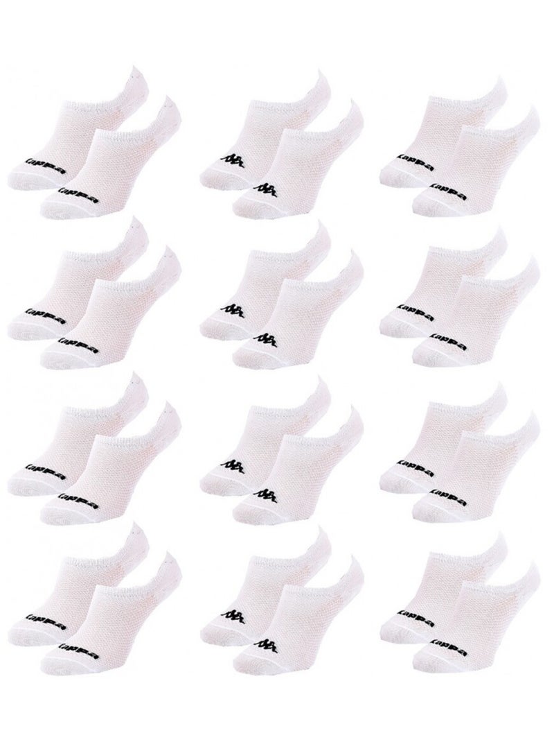 Chaussettes Homme FOOTIES KAPPA - Pack de 12 Blanc - Kiabi