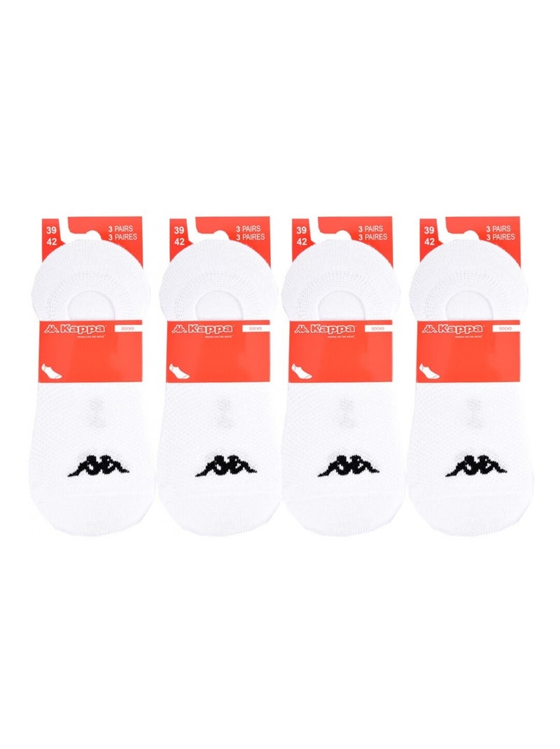 Chaussettes Homme FOOTIES KAPPA - Pack de 12 Blanc - Kiabi