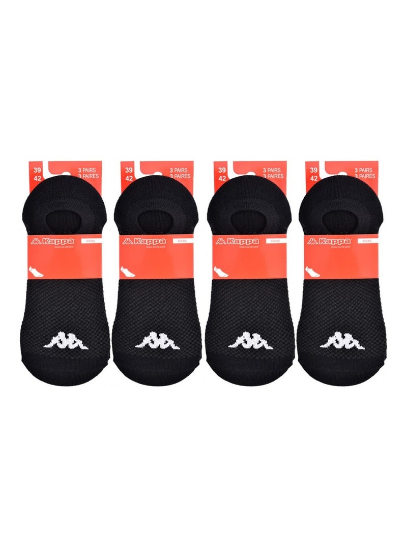 Chaussettes Homme FOOTIES KAPPA - Pack de 12 Noir - Kiabi