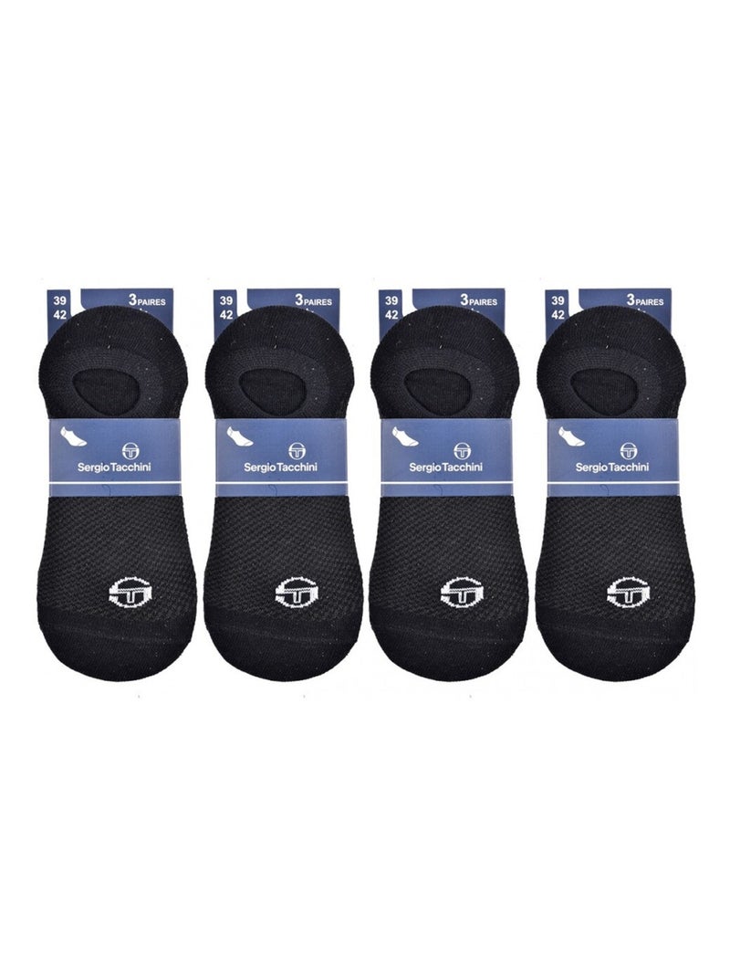 Chaussettes Homme FOOTIES SERGIO TACCHINI - Pack de 12 Multicolore - Kiabi