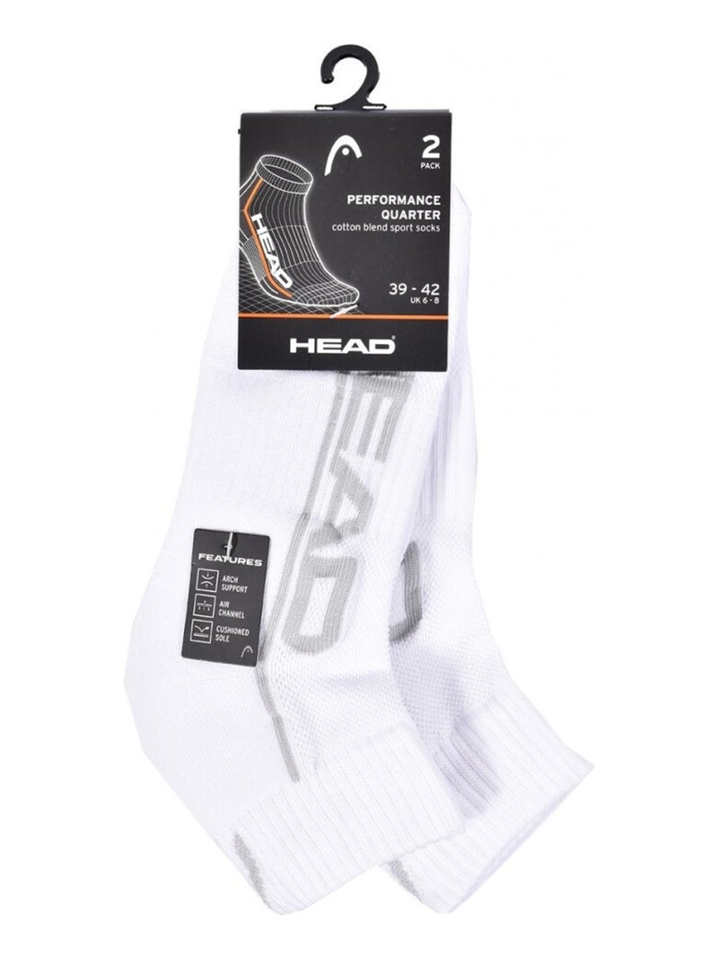 Chaussettes homme HEAD SPORT ET PERFORMANCE- Pack de 4 Noir Blanc - Kiabi