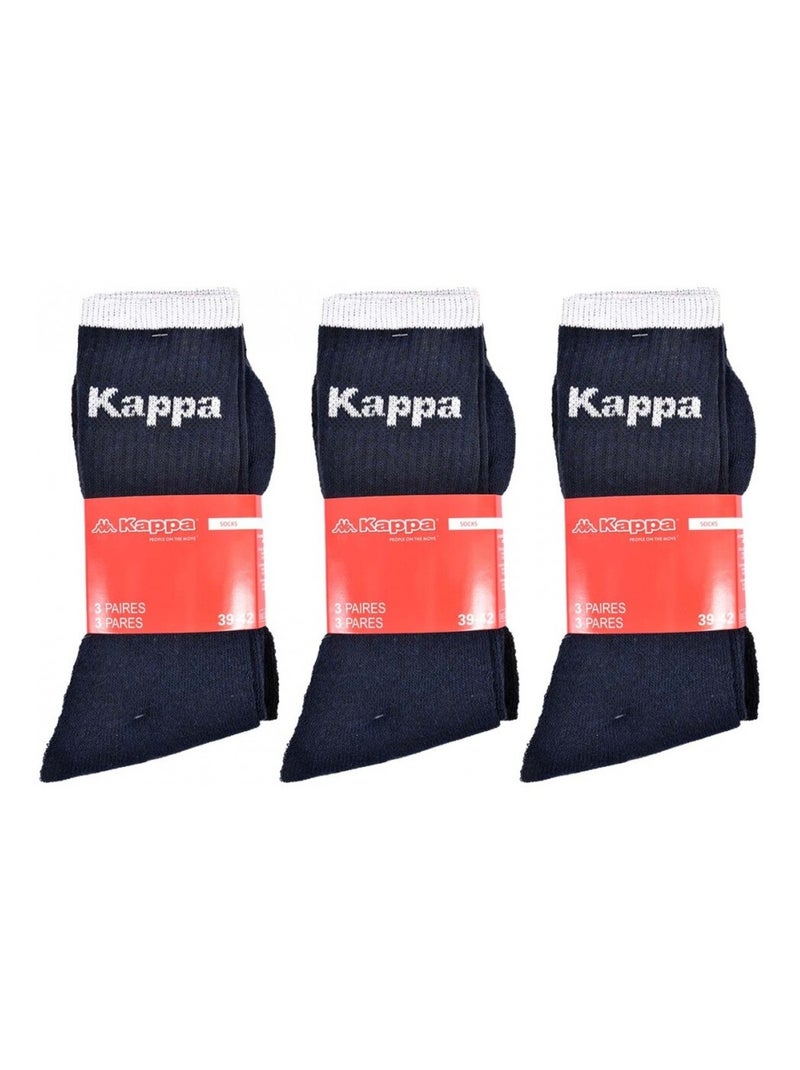 Chaussettes Homme KAPPA CREW - Pack de 9 Gris Bleu marine Noir - Kiabi