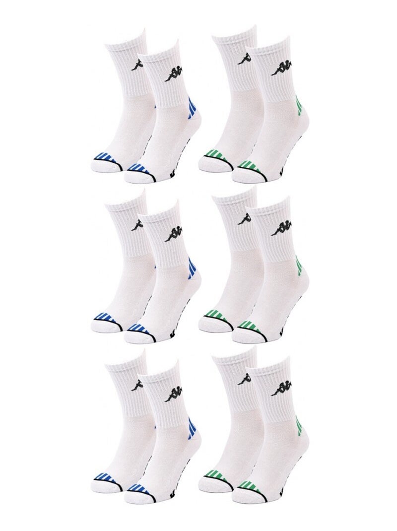 Chaussettes Homme KAPPA CREW SPORT - Pack de 6 Blanc - Kiabi