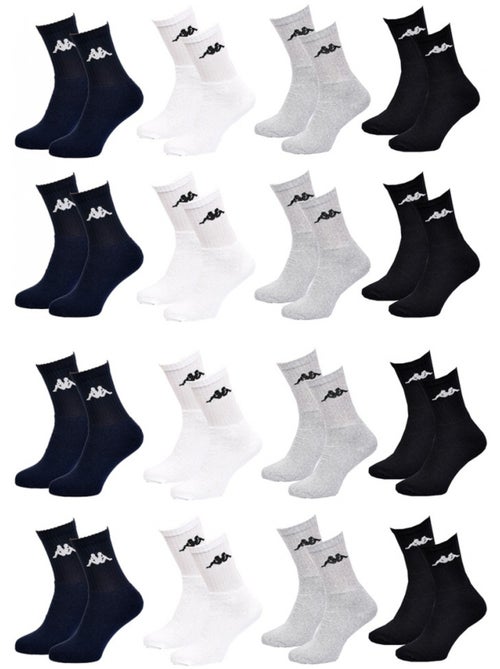 Chaussettes homme KAPPA Modèle Tennis -Assortiment modèles photos selon arrivages- - Pack de 12 - Kiabi