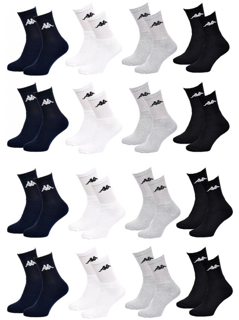 Chaussettes homme KAPPA Modèle Tennis -Assortiment modèles photos selon arrivages- - Pack de 12 Multicolore - Kiabi