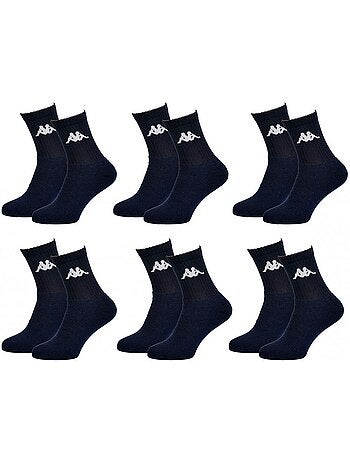 Chaussettes homme KAPPA Modèle Tennis -Assortiment modèles photos selon arrivages- - Pack de 6