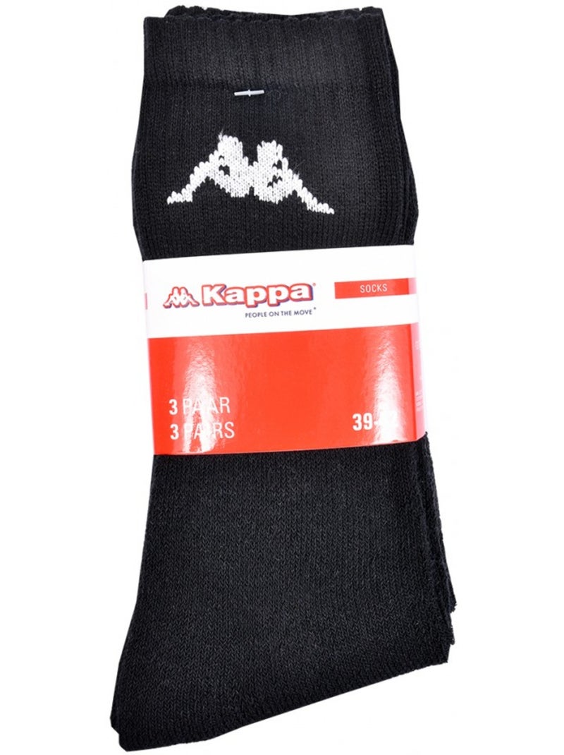 Chaussettes homme KAPPA Modèle Tennis -Assortiment modèles photos selon arrivages- - Pack de 6 Noir - Kiabi