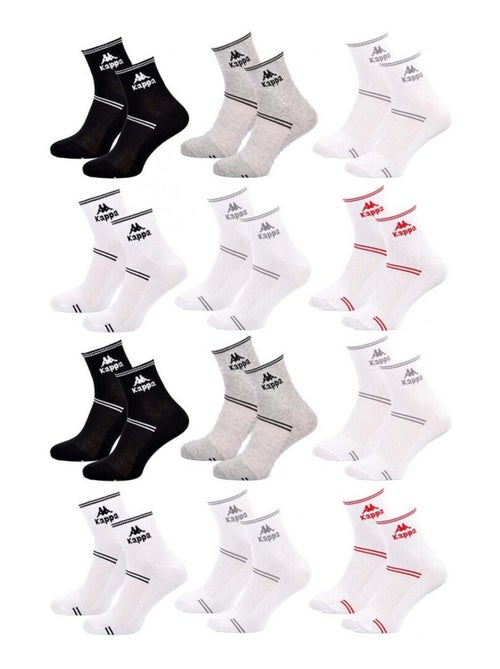 Chaussettes Homme KAPPA QUARTER Pack de 12 - Kiabi
