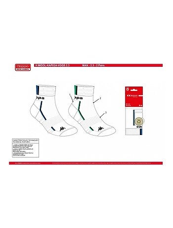 Chaussettes Homme KAPPA QUARTER SPORT - Pack de 4