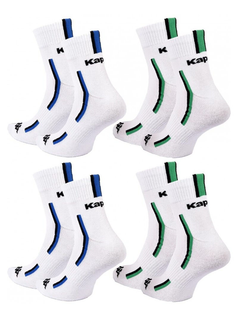 Chaussettes Homme KAPPA QUARTER SPORT - Pack de 4 Blanc - Kiabi