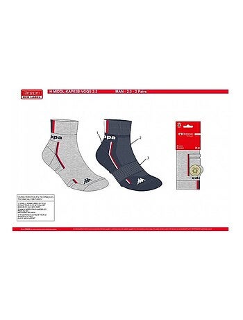 Chaussettes Homme KAPPA QUARTER SPORT - Pack de 4