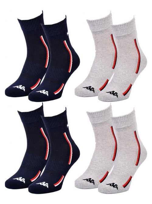 Chaussettes Homme KAPPA QUARTER SPORT - Pack de 4 - Kiabi