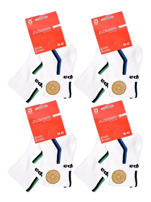 Chaussettes Homme KAPPA QUARTER SPORT - Pack de 8 - Kiabi