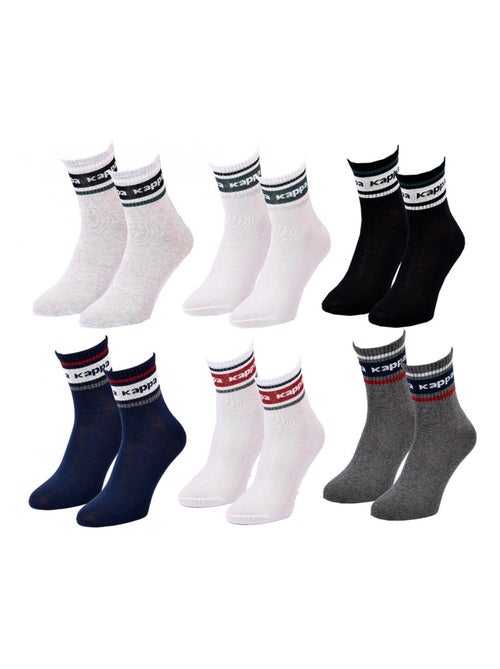 Chaussettes Homme KAPPA QUARTER SPORT - Pack de 8 - Kiabi