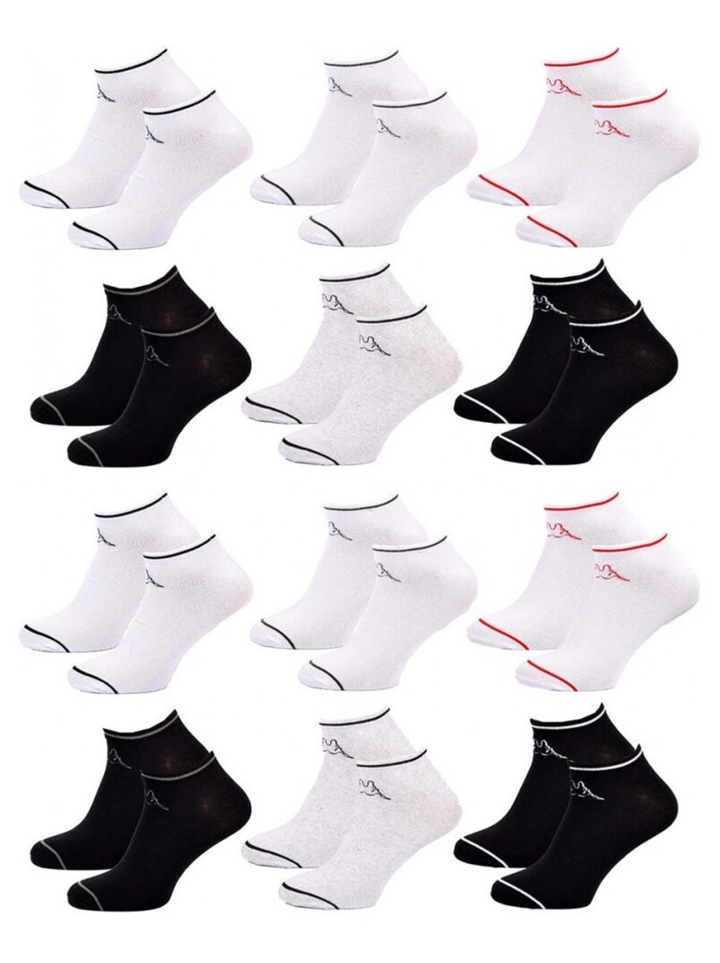 Chaussettes Homme KAPPA SNEAKER - Pack de 12 Blanc Multicolore Blanc - Kiabi