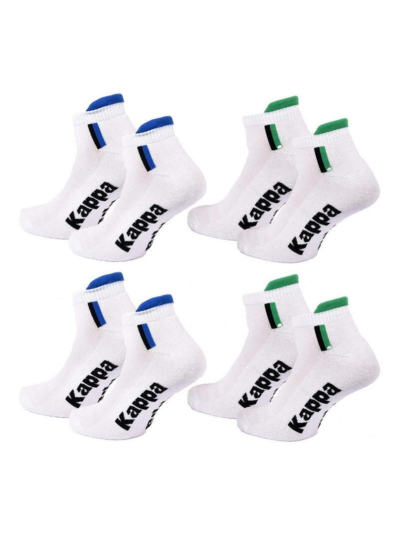 Chaussettes Homme KAPPA SNEAKER SPORT - Pack de 4 Blanc - Kiabi