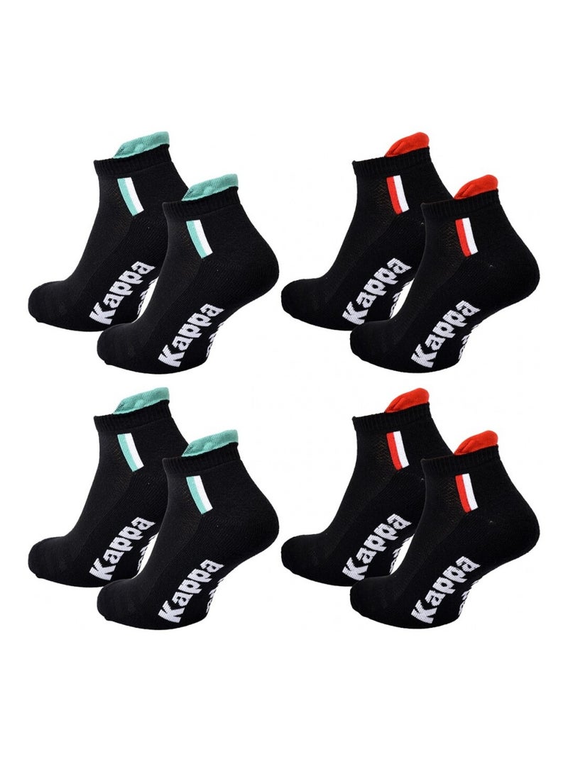 Chaussettes Homme KAPPA SNEAKER SPORT - Pack de 4 Noir - Kiabi