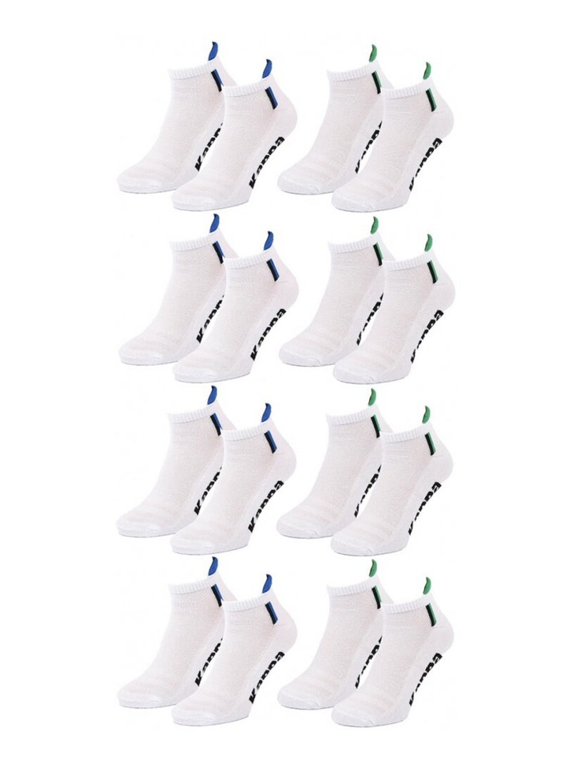 Chaussettes Homme KAPPA SNEAKER SPORT - Pack de 8 Blanc - Kiabi