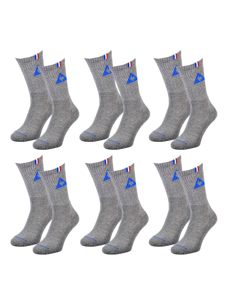 Chaussettes Homme LE COQ SPORTIF Pack de 6 Gris - Kiabi