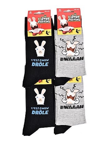 Chaussettes HOMME Licence PACK DE 12 paires Lapins crétins