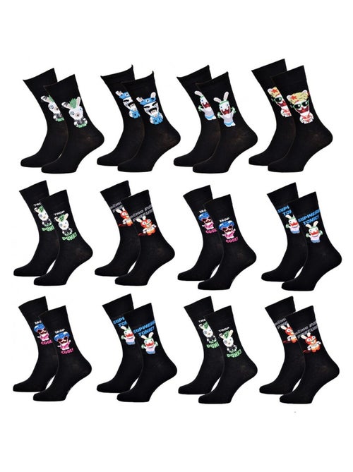 Chaussettes HOMME Licence PACK DE 12 paires Lapins crétins - Kiabi