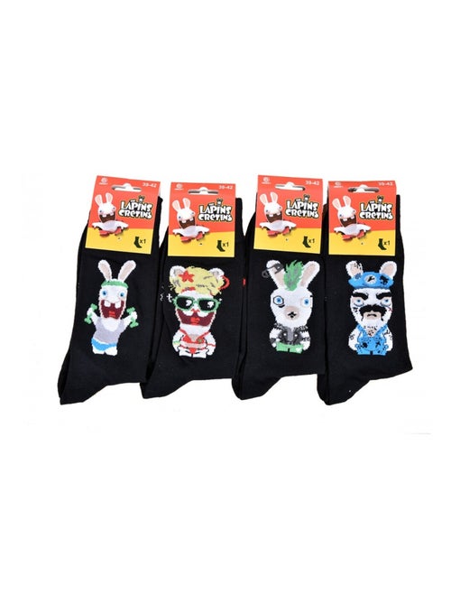 Chaussettes HOMME Licence PACK DE 12 paires Lapins crétins - Kiabi Chaussettes HOMME Licence PACK DE 12 paires Lapins crétins - Kiabi