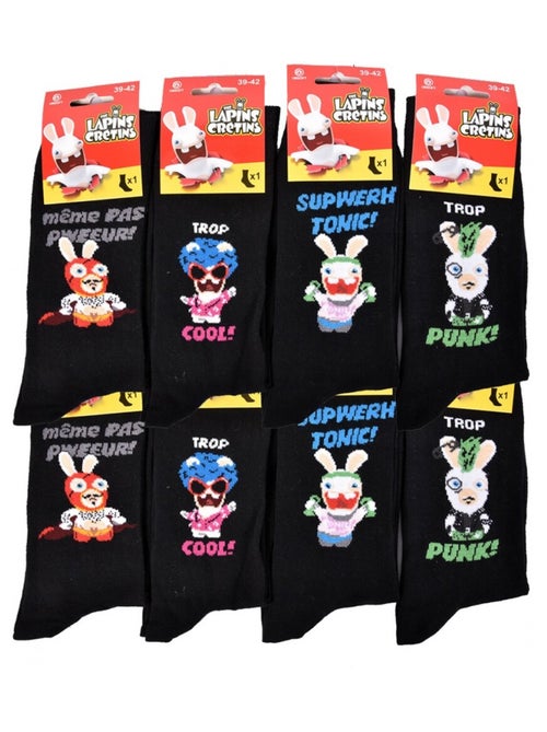 Chaussettes HOMME Licence PACK DE 12 paires Lapins crétins - Kiabi Chaussettes HOMME Licence PACK DE 12 paires Lapins crétins - Kiabi