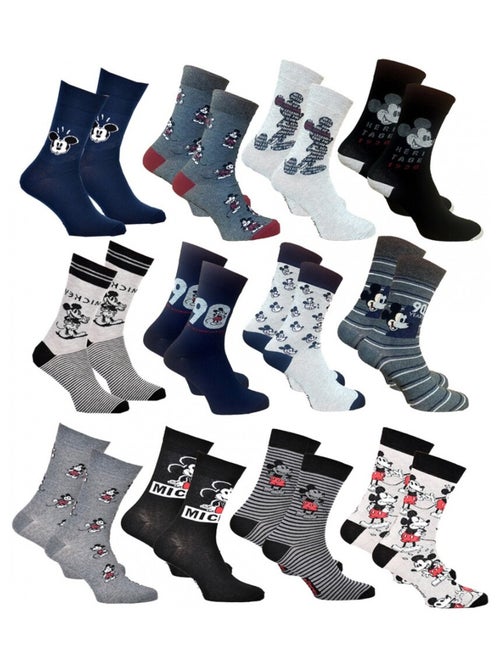 Chaussettes HOMME Licence PACK DE 12 paires Mickey - Kiabi