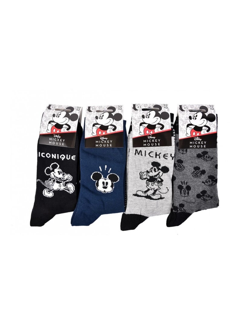 Chaussettes HOMME Licence PACK DE 12 paires Mickey Noir Gris anthracite Bleu - Kiabi
