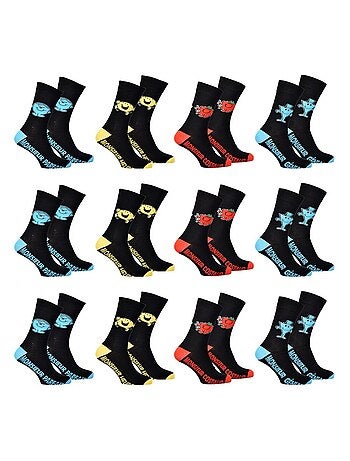 Chaussettes HOMME Licence PACK DE 12 paires Monsieur Madame