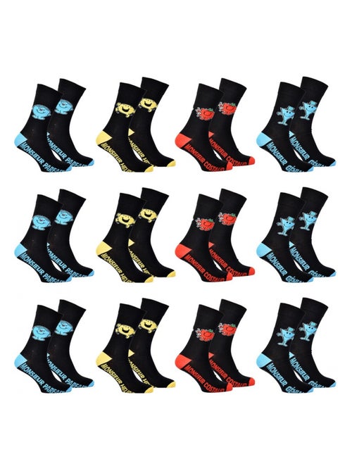 Chaussettes HOMME Licence PACK DE 12 paires Monsieur Madame - Kiabi