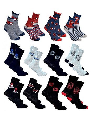 Chaussettes HOMME Licence PACK DE 12 paires Spiderman