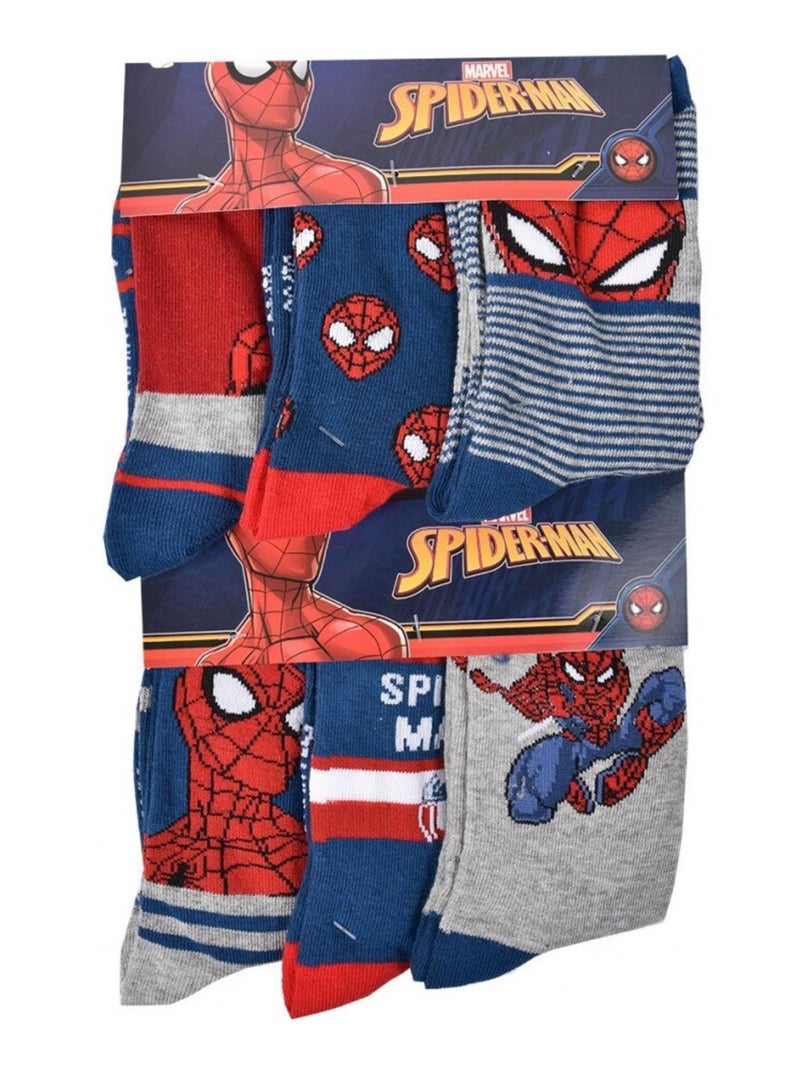 Chaussettes HOMME Licence PACK DE 12 paires Spiderman Noir Multicolore Noir - Kiabi