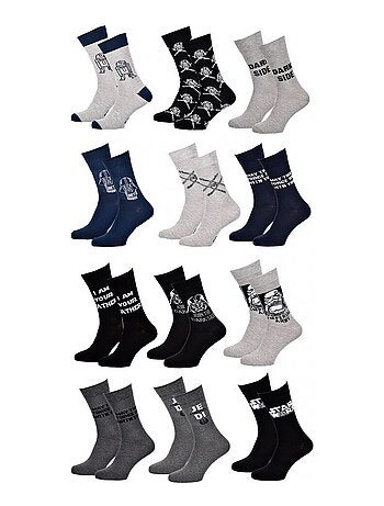 Chaussettes HOMME Licence PACK DE 12 paires Star Wars