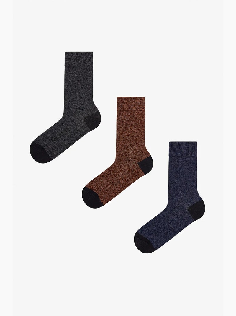 Chaussettes homme, lot de 2 paires penti Bleu marine - Kiabi