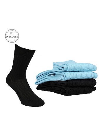 Chaussettes Homme Lot de 4 Fil d'Ecosse