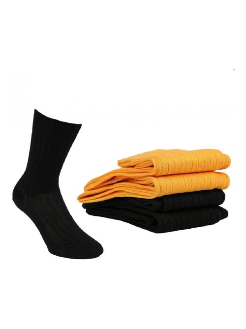 Chaussettes Homme Lot de 4 Fil d'Ecosse - Kiabi