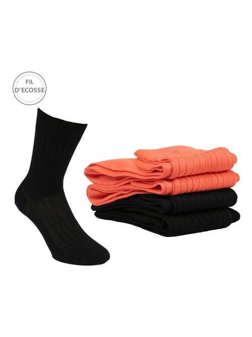 Chaussettes Homme Lot de 4 Fil d'Ecosse - Kiabi
