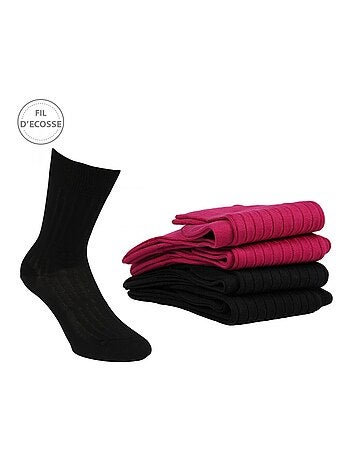 Chaussettes Homme Lot de 4 Fil d'Ecosse