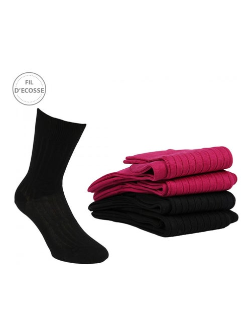 Chaussettes Homme Lot de 4 Fil d'Ecosse - Kiabi